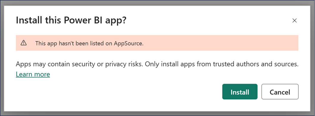 Install this Power BI app